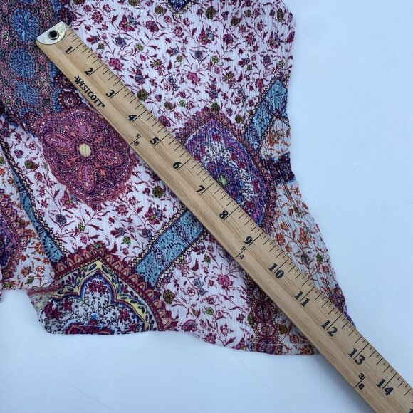 Altar'd State Paisley Kimono Patchwork Size Medium Boho Tie Front - Picture 7 of 10